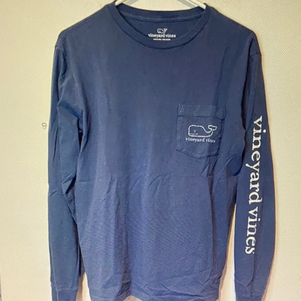 Vineyard Vines Men's Navy Long Sleeve Tee